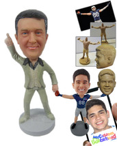 Personalized Bobblehead Suave Man Posing A Dance Move In Stylish Suit - Leisure  - £72.72 GBP