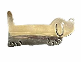 Vintage Sterling Silver Dachshund Brooch Mexico Wiener Dog Pin 8.5 Grams - £19.75 GBP