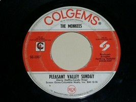 The Monkees Pleasant Valley Sunday Words 45 Rpm Record Vinyl Colgems Label - £12.75 GBP