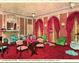 Vtg Postcard Int Ladies&#39; Le Grande Salon Prince Rupert Apartments Los An... - £31.89 GBP