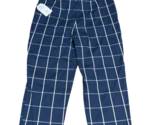 Time and Tru Womens Navy Blue Window Pane Print Capri Pants Women Size 1... - $14.99