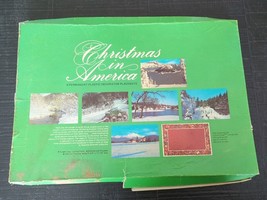 Vintage 6 Christmastime in America Reversible Placemats Laminated In Orig Box - £22.77 GBP