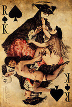 Playing Card Poster - King of Spades #6 Canvas Art Poster 16&quot;x 24&quot; - $28.99