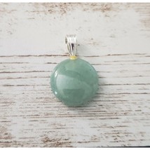 Vintage Pendant - Light Green Small Circle - No Chain Included - $12.99