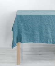 Ocean Blue linen tablecloth - $57.00+