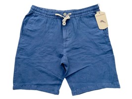 Tommy Bahama Mens M Dockside Blue Tropical Beach Soft Comfy 9&quot; Linen Shorts - $700.94 MXN