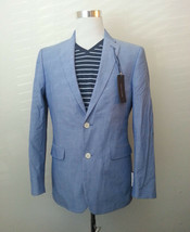 Tommy Hilfiger Men Cotton Blazer Size 38 R Blue Chambray  - $135.80