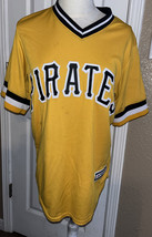 Pittsburgh Pirates MLB Gold Majestic Cool Base Throwback Jersey Size Small As Is - £56.05 GBP