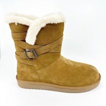 Koolaburra by UGG Delene Short Chestnut Womens Faux Fur Suede Shearling Boots - £43.11 GBP