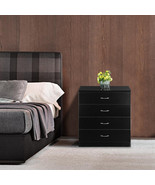 Contemporary Black Dresser – 4 Spacious Drawers, Clean Lines - $109.00