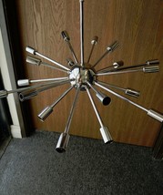 Chrome Atomic Sputnik Starburst Ceiling Chandelier Mid Century Modern Light - £376.05 GBP+