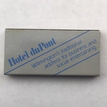 Delaware Wilmington DE Hotel DuPont Vintage Matches Empty Matchbox - £9.73 GBP