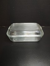 Vintage Arcoroc France Butter Dish With Lid Clear Ribbed Glass Refrigerator Dish - £11.03 GBP