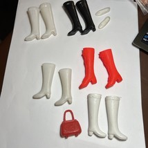 vtg World of Love hot pink white black boots red purse slipon shoe Hong Kong lot - £19.32 GBP