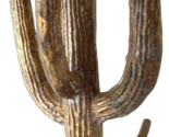 SAGUARO CACTUS Roadrunner Vintage Brass Art Decor Collectible 10 7.8&quot; Tall - £82.36 GBP