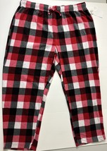 Club Room Men&#39;s Buffalo Check Flannel Lounge Pants in Red Multi-2XL - $16.99