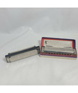 Vintage M. Hohner Marine Band 1896 Harmonicas Keys Bb &amp; C 1876 - $71.01 CAD