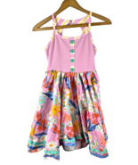 Matilda Jane Dress Size 12 Girls Knit Floral Fit &amp; Flare Polka Dot Pink ... - $74.49