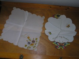 Vintage Lot of 2 Canada Missouri Travel Nylon Handpainted Butterfly Flor... - £6.13 GBP