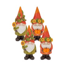 Fall Gnome (Set of 4) 6&quot;H Resin - £42.86 GBP