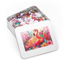 Jigsaw Puzzle in Tin, Flamingo, Personalised/Non-Personalised, awd-210, (30, 110 - £26.37 GBP+