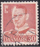 Denmark Circa 1960s Frederick IX 30 Cancelled Postage Stamp - $5.32 CAD