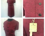 1960s Dress Vintage size 10 with Tags Blouson Black Patent Belt Fine Str... - £27.90 GBP