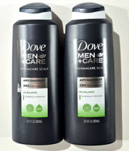 2 Pack Dove Men Care Dermacare Scalp Anti Dandruff Zinc 2 In 1 Shampoo 20.4oz - £25.16 GBP