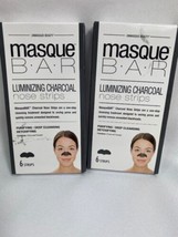 (2) masque bar Luminizing Charcoal Nose Strip Peel Off  Moisturize Face 6 each - £4.91 GBP