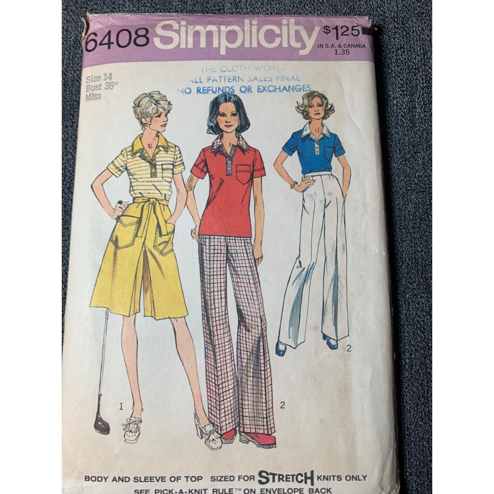 Simplicity Misses Shirt skirt Pants Sewing Pattern sz 14 6408 - uncut - £10.40 GBP