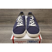 Lucky Brand Shoes Womens 8.5 M Navy Blue Fabric Lace Up Flat Sneakers Ca... - £20.45 GBP