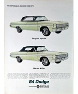 64 DODGE CHRYSLER - The Real McCoy  - 1964 Vintage Print Ad - $11.48