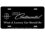 Lincoln Continental Inspired Art on Black FLAT Aluminum Novelty License ... - £14.37 GBP