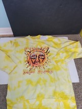 Sublime Sun Logo Graphic Yellow Tie Dye Men Crewneck Sweatshirt Size Large - £23.94 GBP