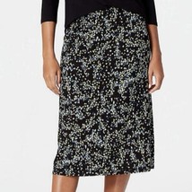 J Jill Boho Floral Gathered Vines Elastic Waist Knit Midi Skirt Size Large - £43.11 GBP