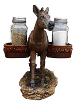 Western Country Mule Donkey Ass Carrying Saddlebags Salt Pepper Shakers ... - $34.99