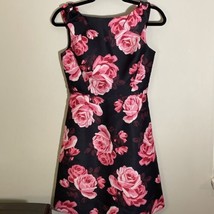 Kate Spade A-Line Dress Floral Rambling Roses Sleeveless Size 0 Bows Pin... - £58.81 GBP