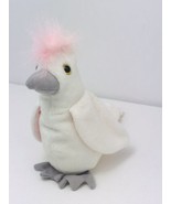 TY kuku Beanie Baby 1998 Plush Stuffed Bird Animal Toy White Pink Parrot - $219.94 MXN