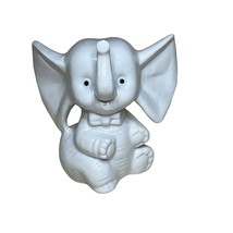 Vintage Whimsical White Elephant Ceramic Figurine Trunk Up - $222.99 MXN