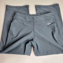 Nike Yoga Leggings Womens Medium Gray Pants Capri Inseam 23&quot; - £7.85 GBP