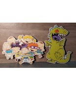 Rugrats Nickelodeon Wood Wall Plaques 9x12 2pc Reptar Tommy Chucky Angelica - $27.75