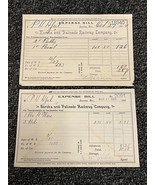 Eureka and Palisade Railroad Company 1903 &amp; 1904 Freight Bills - Lot of 2 - £16.85 GBP