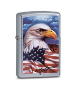 Zippo® Mazzi - Eagle &amp; Flag Street Chrome Lighter - $47.64 CAD