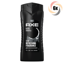 6x Bottles AXE Black 3in1 Frozen Pear &amp; Cedarwood Hair &amp; Body Wash | 400... - £32.32 GBP