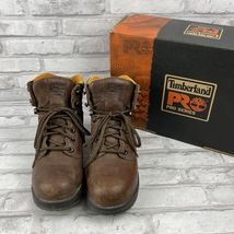 Timberland Pro 26388 Titan Coffee Brown Safety Toe Non Slip Boots Sz 6.5 M - $55.11