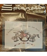 1980s Spinnerin Vintage Stitchery Gumdrop Rocking Horse Bunny Crewel Nea... - £30.87 GBP