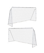 2Pcs Soccer Goal Net Steel Post Frame Backyard Football Training Set 12 ... - $183.99