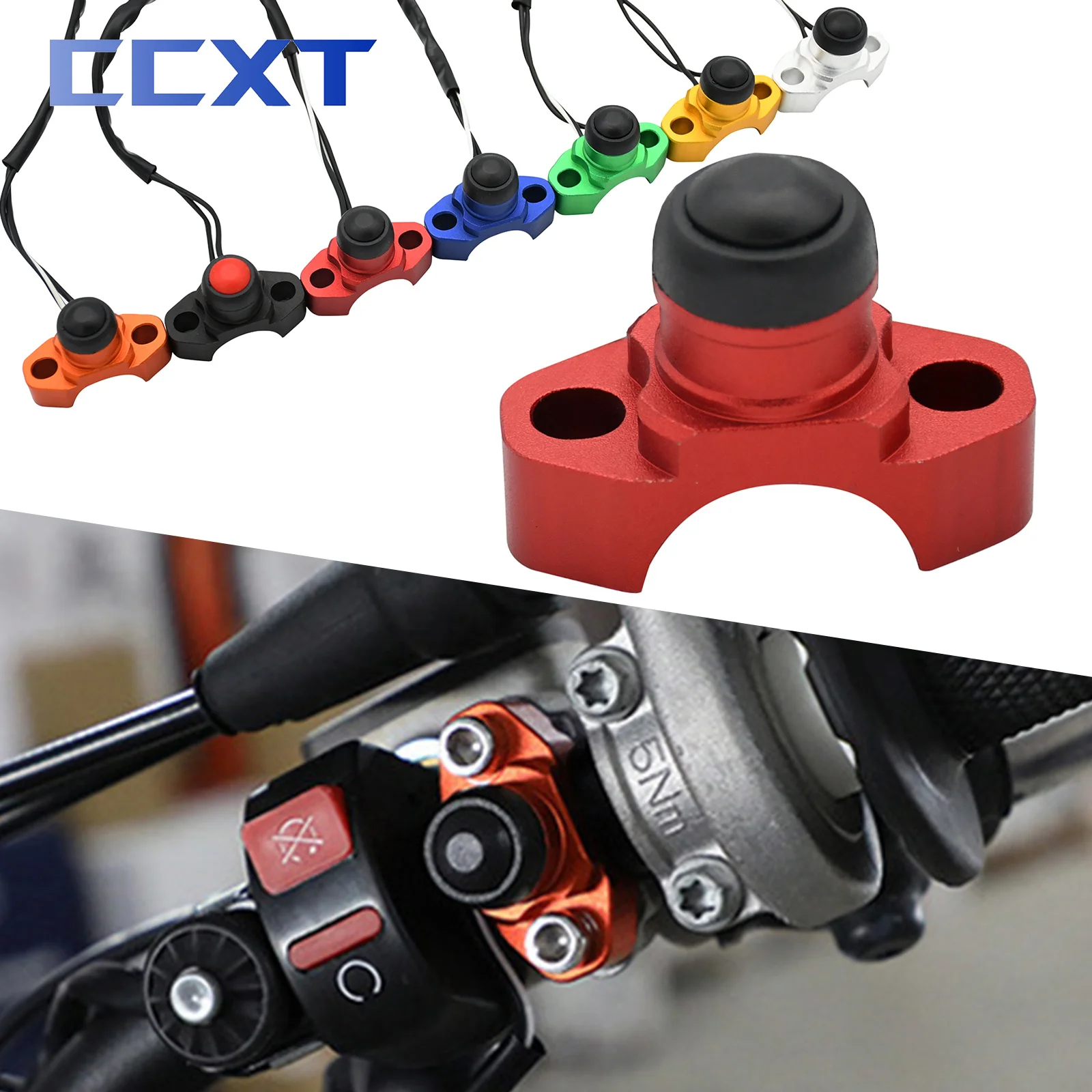 Motorcycle CNC Billet Universal Engine Stop Start Kill Switch Button For... - $15.90