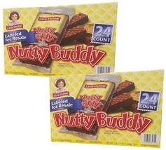 Little Debbie Nutty Buddy Bars, 2 Big Pack Boxes, 48 Twin Wrapped PB Wafers - £21.99 GBP