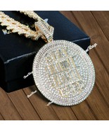 3.00 Ct Diamond Stay Humble Hustle Hard Charm Pendant 14K Yellow Gold Fi... - £293.78 GBP